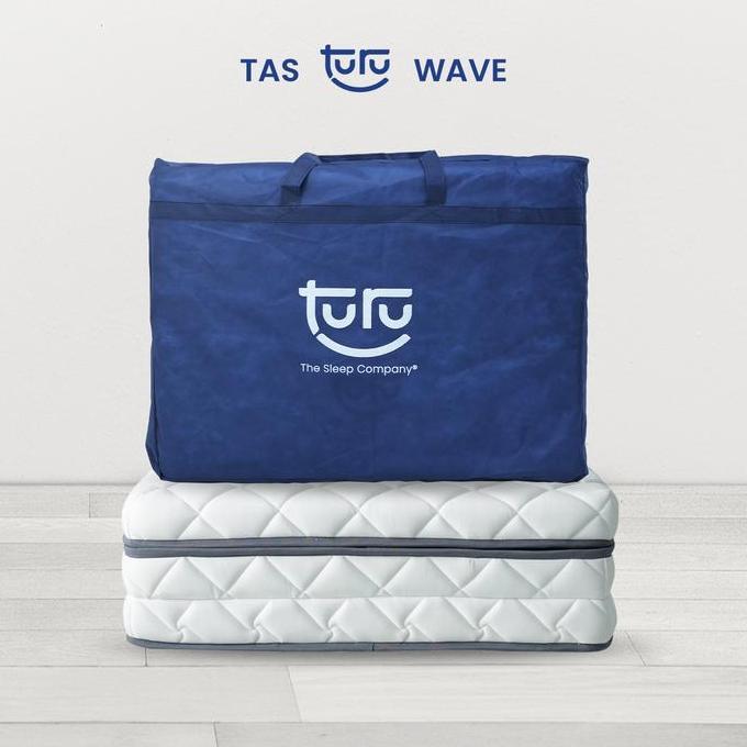 Tas Bag Cover Kasur Lipat TURU Wave Spunbound Tebal - Dark Blue