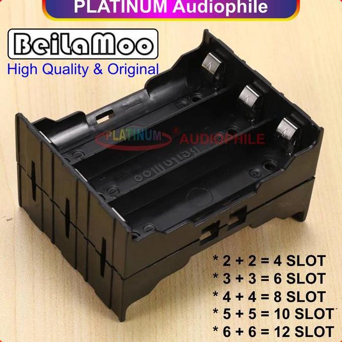 Battery Holder Tempat Baterai 18650 Case Kotak Batere Pin PCB