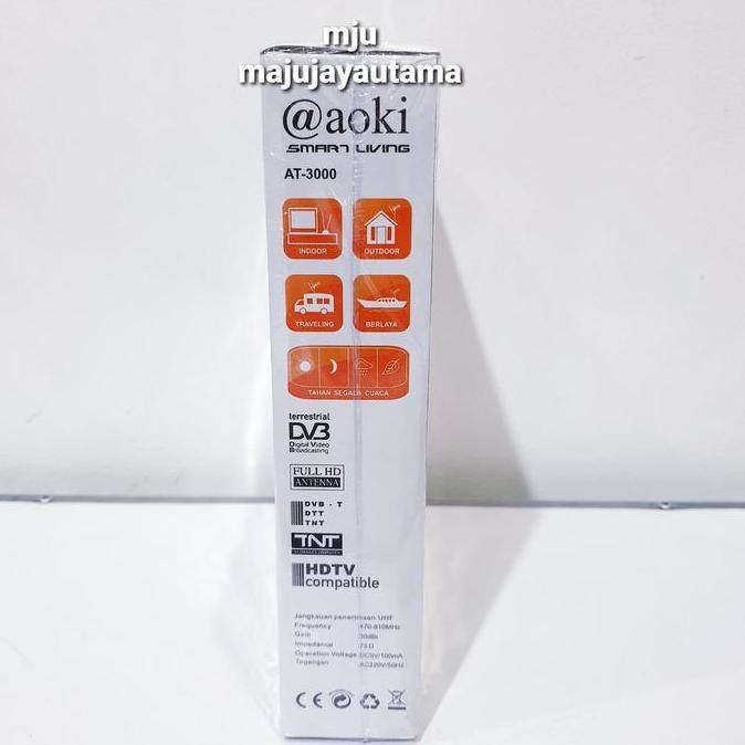 Antenna tv digital booster bisa indoor dan outdoor aoki AT