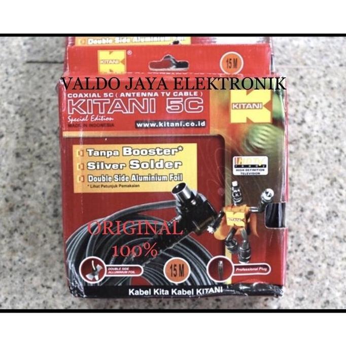 KITANI Kabel Antena TV 15 meter ORIGINAL Kabel TV 15 Meter