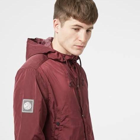 Promo Pretty Green Ridley Jacket (Maroon) Original COD