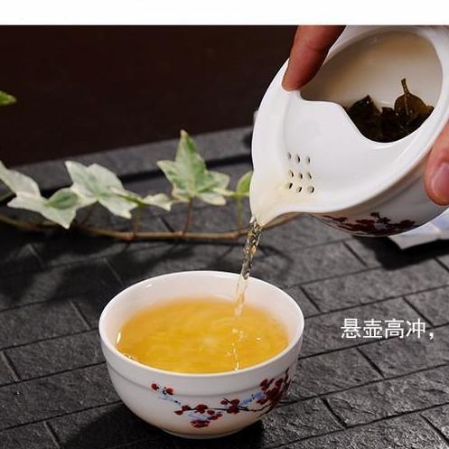 Tea Set Yan Cha Classic Porcelain 1 Teko 1 Cangkir Teko Cangkir Teh