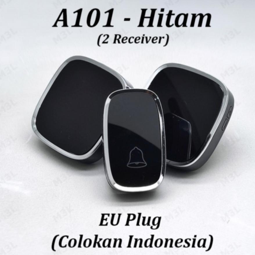 Bel Wireless 2 Receiver untuk Pintu Rumah / Kantor Waterproof Bel