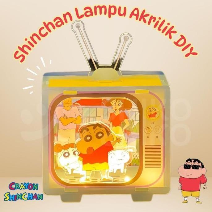 ALOsc Lampu Akrilik Handmade DIY Acrylic Kerajinan Tangan Shinchan Shin-chan TV television Dekorasi 