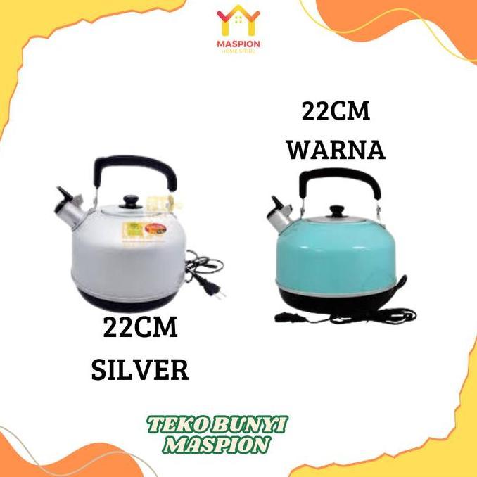Maspion Teko Ceret Bunyi Listrik Stainles Steel Kettle Electric- MHS Air