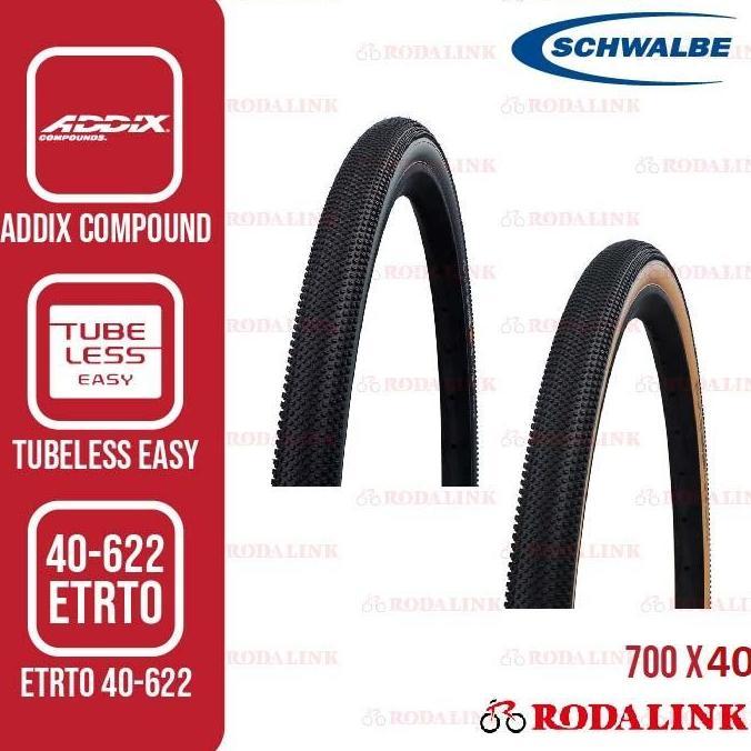 Schwalbe Ban Sepeda Gravel G-One All-Round 700x40C Tubeless Easy