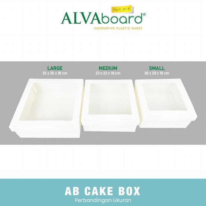 ALVAboard Window Cake Box, Kotak Kue Mika Food Grade