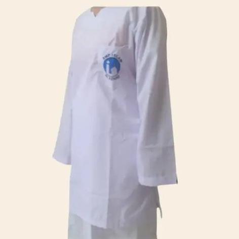 Shandys Uniform I Seragam sekolah SMP al azhar model tunik Putih I Baju kurung tunik Wanita lengan P