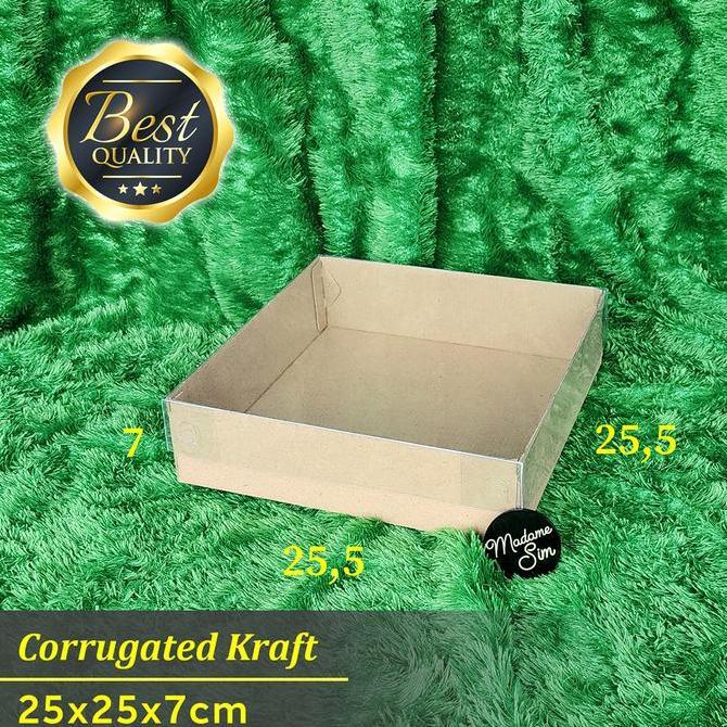 BOX MIKA - DUS KUE - KOTAK - KARDUS 25x25x7 CM