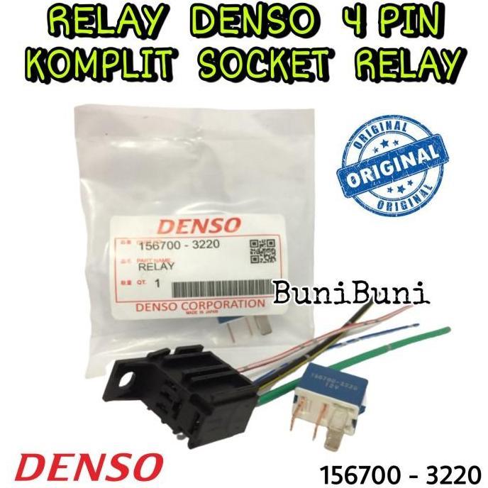 Relay DENSO Komplit Socket Relay Untuk AC Mobil Universal 12 Volt
