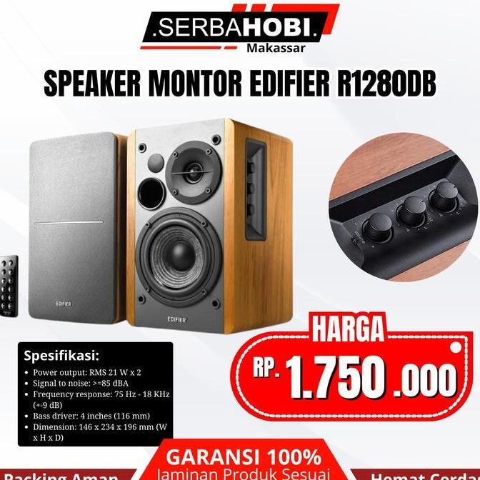 {{{{{{] Speaker Monitor Aktive Edifier R1280 DB - BROWN