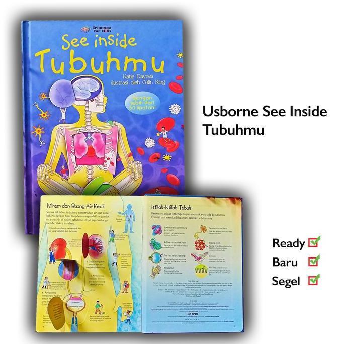 Buku See Inside Tubuhmu Terjemahan Usborne Bahasa Indonesia Erlangga