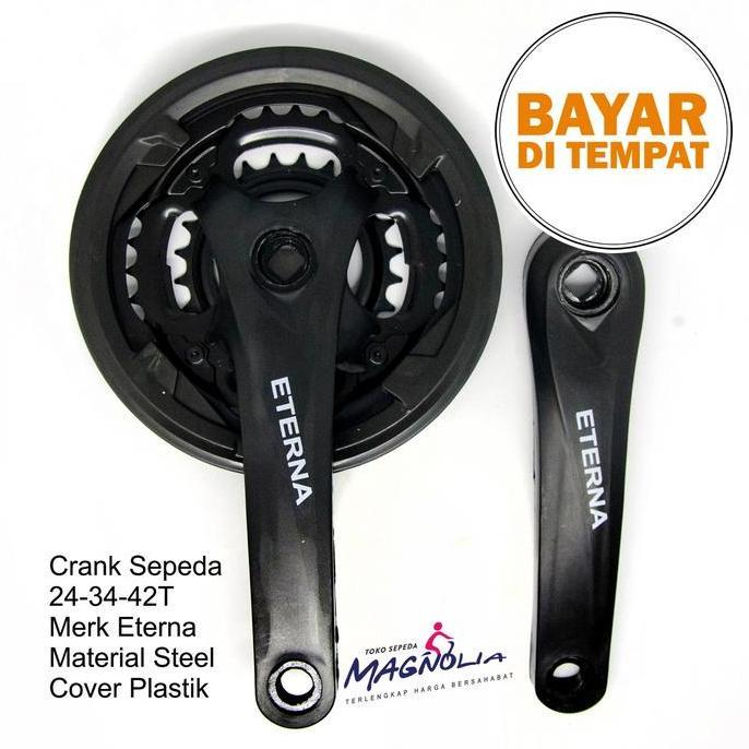 Promo Crankset Crank 3 Speed Gir Gear Depan Sepeda Gunung MTB Balap Arm 170 COD