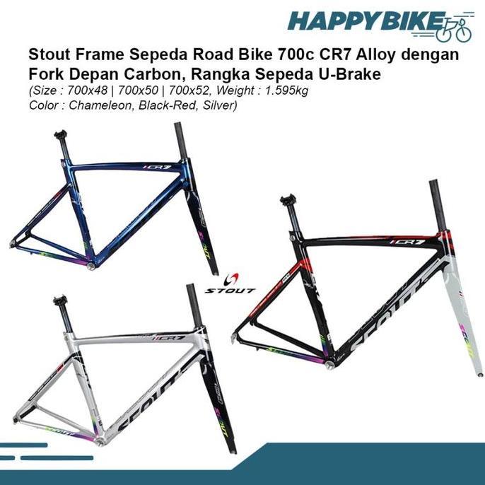 Promo SCOUT Frame Sepeda Balap Road Bike CR7 Alloy Fork Carbon 700c U Brike COD