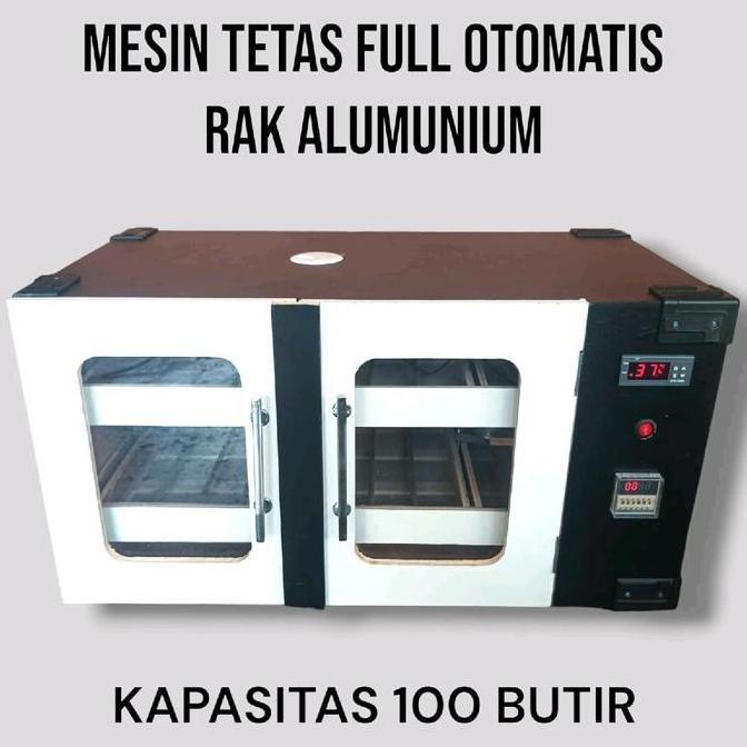MESIN TETAS TELUR FULL OTOMATIS KAPASITAS 100 AYAM, BEBEK. MUDAH PERAWATAN/GANTI SPAREPART.. RAK ALU