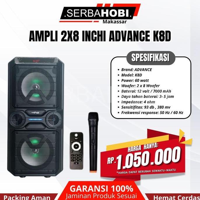 +++++] Speaker Portable Karaoke Advance K8D Sound Mantap
