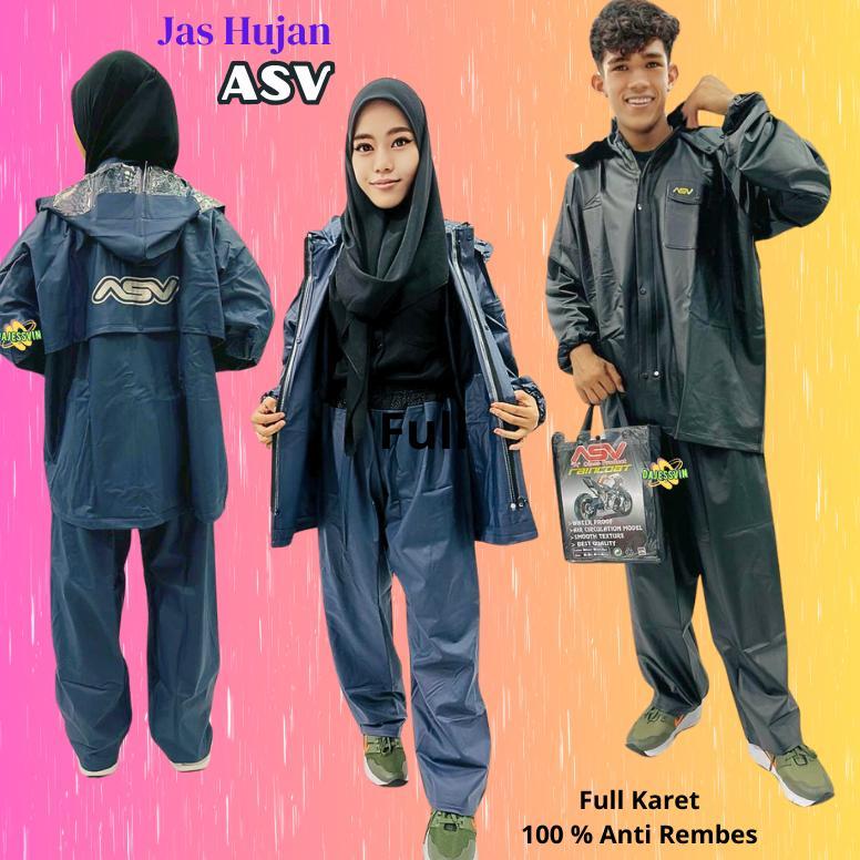 Jas Hujan Jaket Celana ASV Karet Rubber Versi 1 Grade A Original Jas Hujan