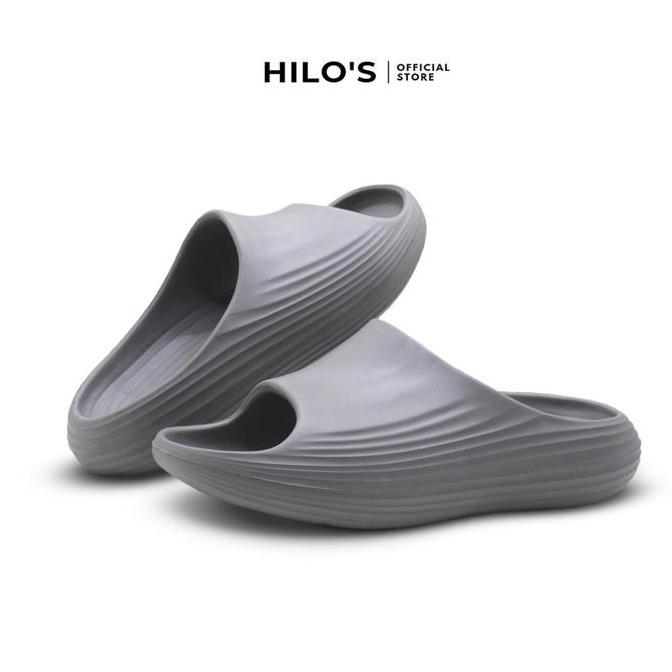 Hilo's - Sandal Selop Pria Polos Simpel Elegan Empuk Sandal Hitam
