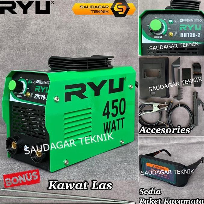 Promo Mesin Las Ryu 120A Rii 120-2 450 Watt Inverter Trafo Las Ryu 120 A Cod