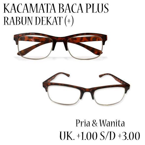 Kacamata Plus (+) Baca Pria Wanita Clubmaster Leopard +1.00 S/D +3.00