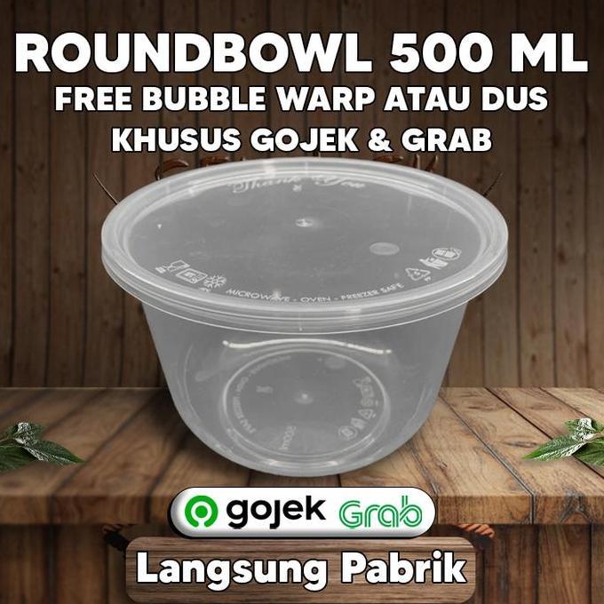 Thinwall Mangkok 500ml / Mangkuk Plastik 500 ml / Thinwall Bulat 500ml