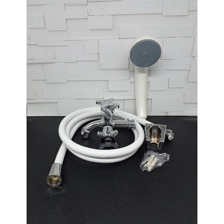 Paket Shower Set Handshower Model Toto + Kran Cabang Handle Baling Shower set