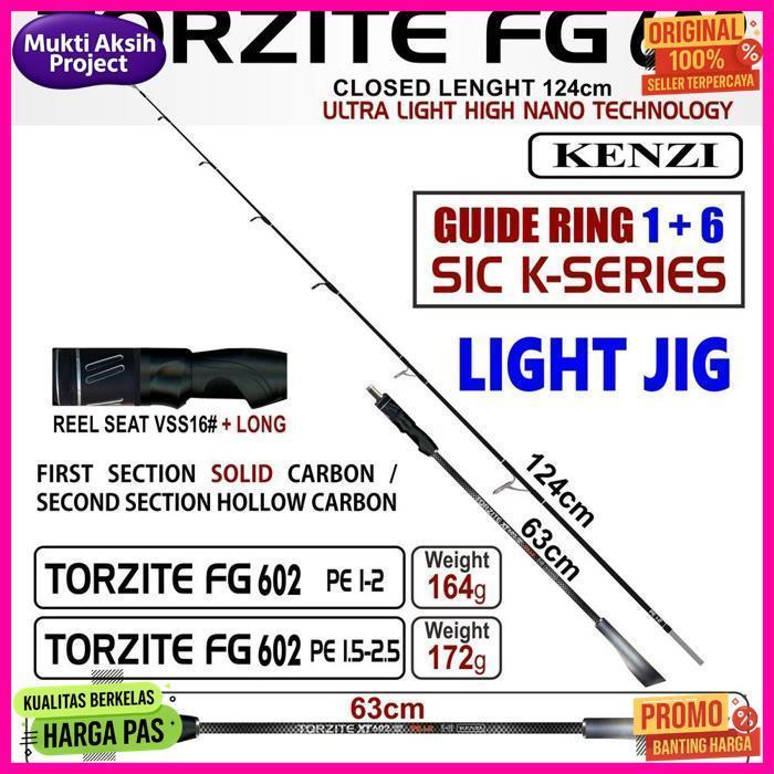 New Joran Kenzi Torzite Fg Light Jigging 602 Pe1-2 Pe1.5-2.5 Spinning Termurah