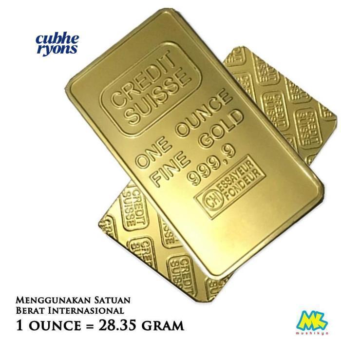 Oz67 u-45 CXV-38 CREDIT SUISSE Gold Bar Replica Berkualitas Viral Viral