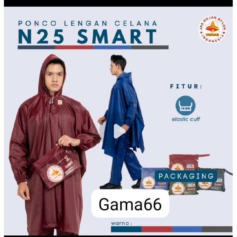 Jas hujan Monas N25 ponco lengan plus celana panjang/monas N25/jas hujan monas Jas Hujan
