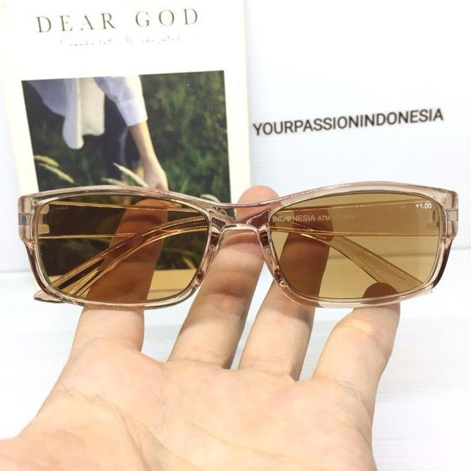 Atm3014Br Kacamata Baca Lensa Coklat +0.50 Sd +4.00 Kacamata Baca Cowok Cewek
