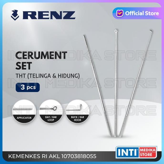 Renz - Cerument Set | Alat Medis Sendok Serumen Tht Instrument