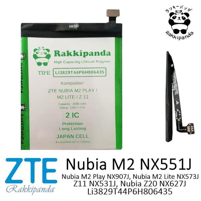 Rakkipanda Li3829T44P6H806435 for Baterai ZTE Nubia M2 NX551J M2 Play NX907J M2 Lite NX573J Nubia Z1