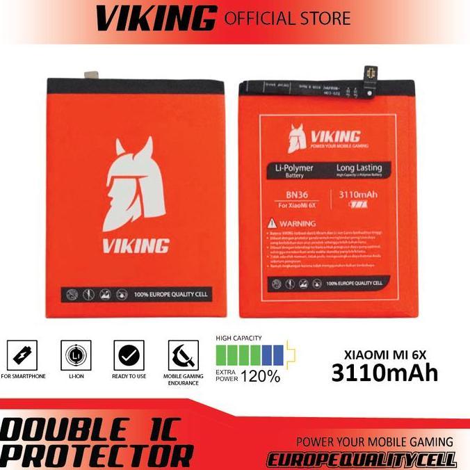 VIKING Baterai Mi A2 - Mi 6X BN36 Double Power
