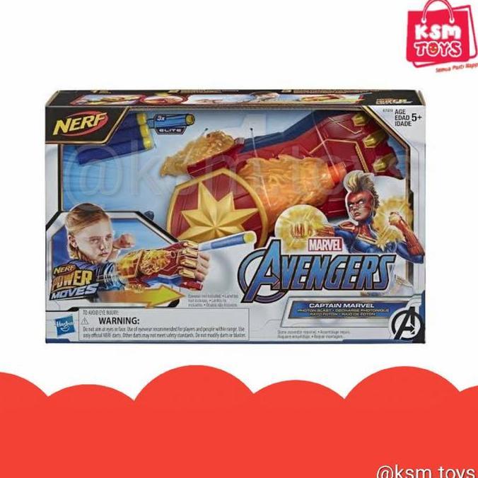 Nerf Power Moves Marvel Avengers Captain Marvel tembakan