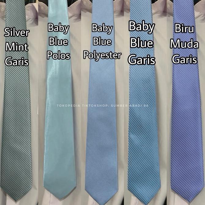 DF349>> Dasi Pria Ikat Manual Warna Biru Muda Baby Terang Royal Blue Elektrik Toska Navy Dongker Tua