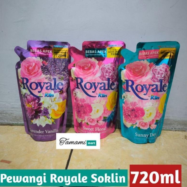 Ready stock pewangi Royale Soklin parfume kemasan 650ml 720ml 750ml promo murah pewangi pakaian terl