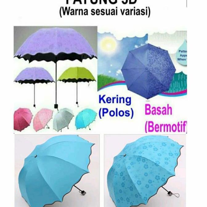 Promo CodPayung Magic 3D - Payung Lipat Lapisan Hitam -Payung Magic Lipat Cod