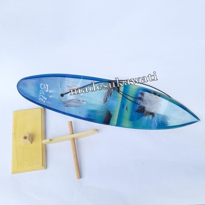 "'''] Hiasan meja papan surfing 40cm pajangan miniatur papan selancar dekorasi bali