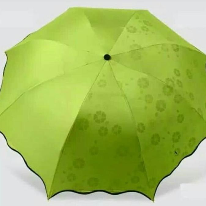 Promo Payung Lipat Premium Motif  Bunga  Jumbo Dewasa  Umbrella Payung Hujan  Hijau Pink Anti Uv Kok