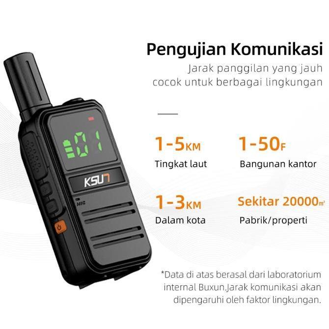 HT KSUN M3-Plus HT UHF 400-470MHz FRS PMR446 Two Way Radio Long Range Communication Walkie Talkie Fl