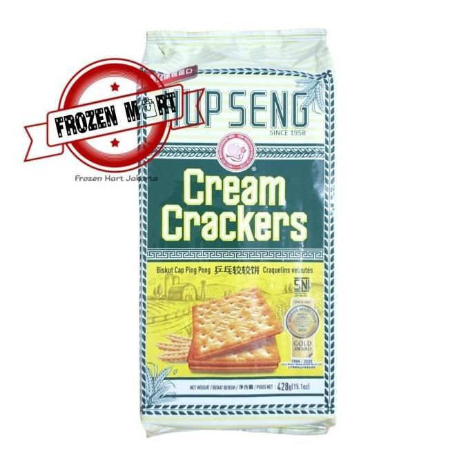 Kualitas terbaik] HUP SENG Cream Crackers / HUPSENG Biskuit Asin / Biscuit Asin 428 Gr