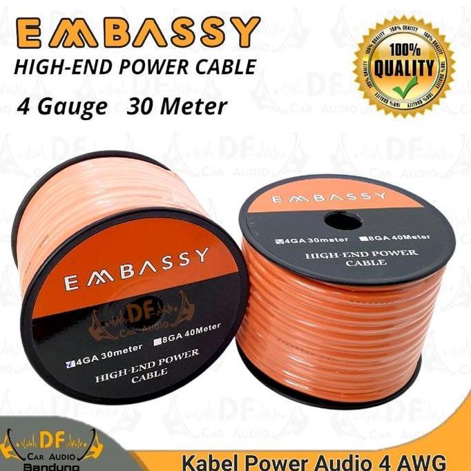 Kabel Power 4 AWG / 4 GAUGE EMBASSY ORANGE 1 ROLL 30 METER
