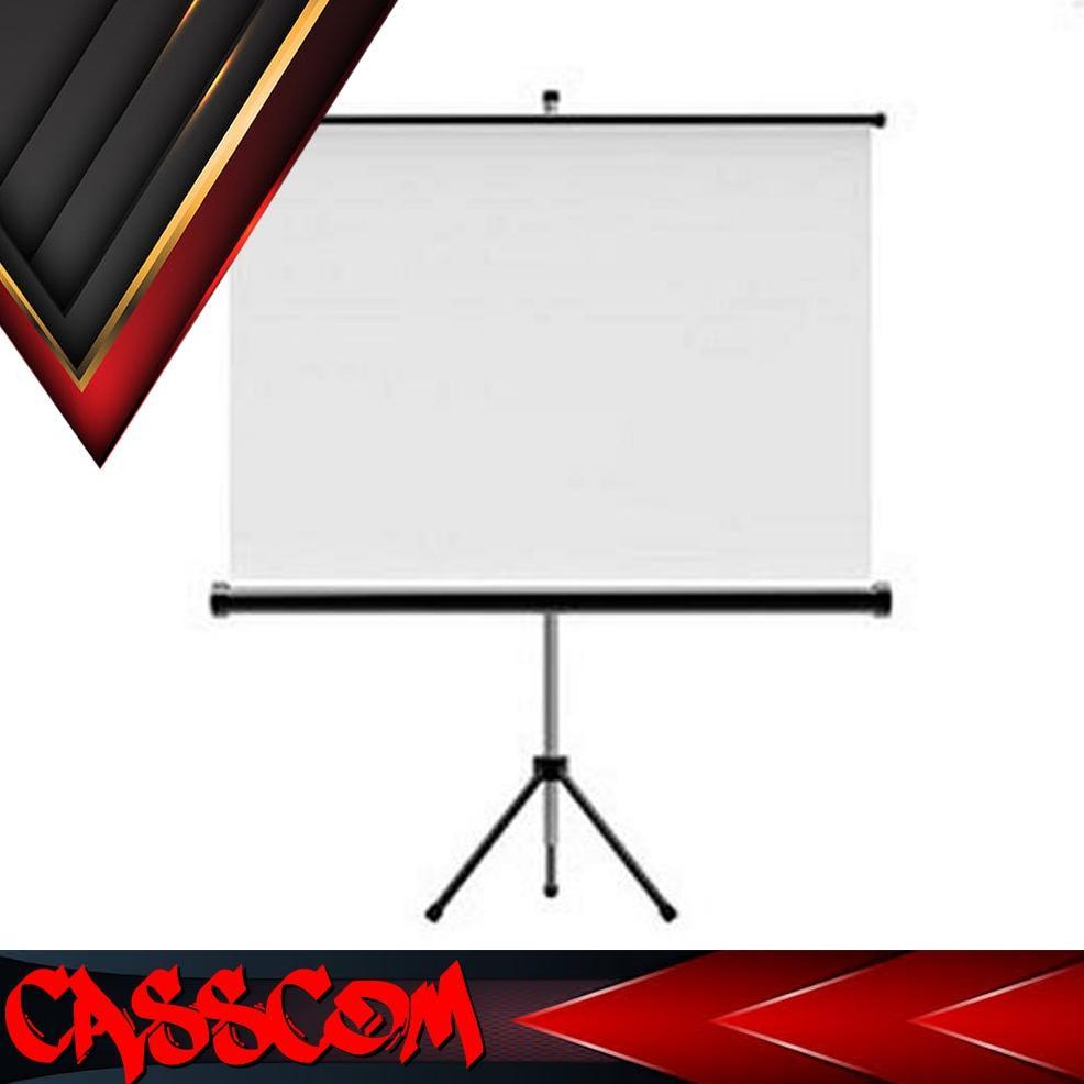 Layar proyektor tripod - screen projektor 70" Proyektor