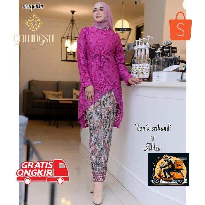 GTU-712 fn-56 SETELAN KEBAYA SRIKANDI BROKAT ROK DUYUNG/ KEBAYA PESTA / KEBAYA MURAH BERBAGAI PILIHA