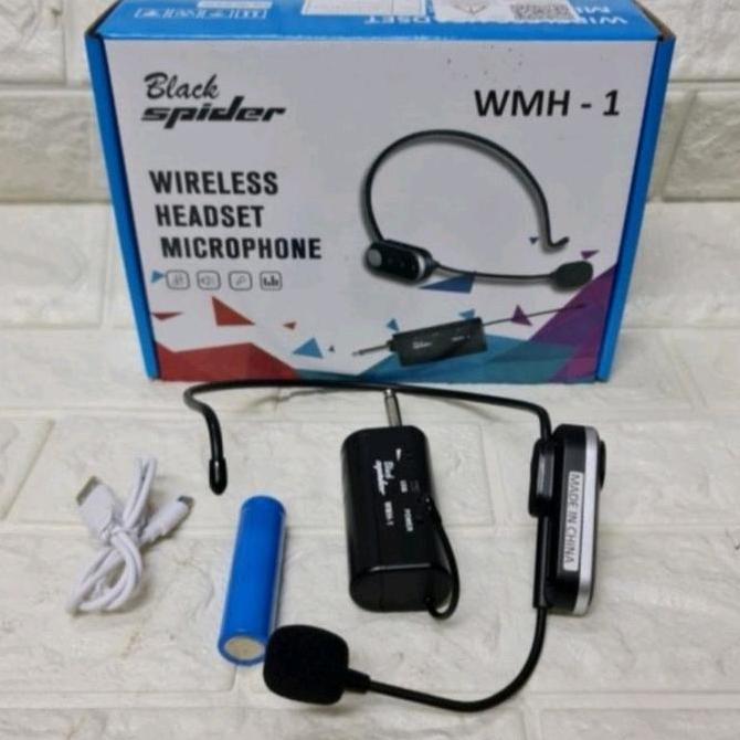 Mic wireless Black spider WMH 1 microphone imam Original Original