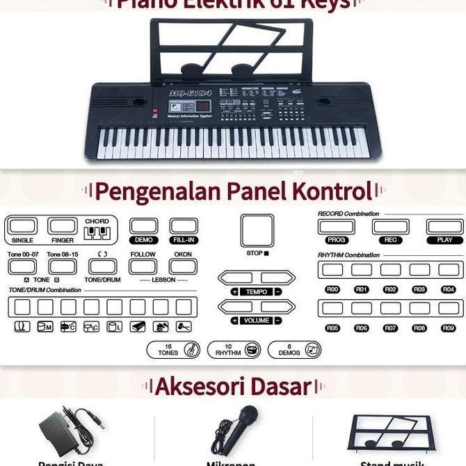 Easygoing24 Jam Kirim Mainan Piano Mainan Anak Piano Elektronik 61 Keys Piano Anak Mainan Edukasi Ma