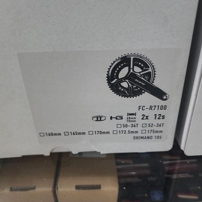 Crank 105 Fc R7100 50-34T / 52-36T 2X12 Speed Ht2 Crank Set 165Mm Box Shm