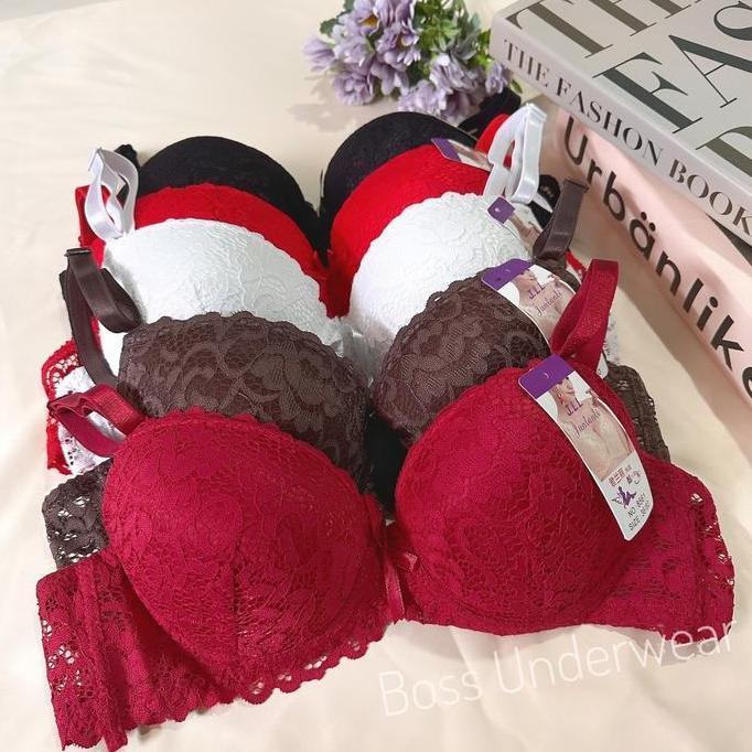 Promo Bra push up, bra kawat, bra busa tebal brukat, bra import, BH kawat brukat bunga, BH kawat bus