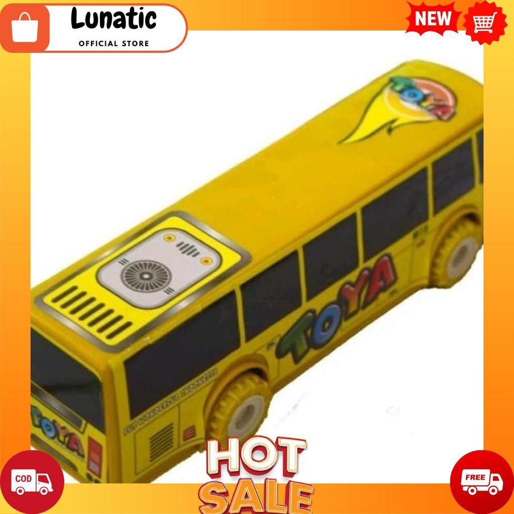 BIBU ID (SERBA MURAH) COD MAINAN EDUKASI ANAK MAINAN ANAK MOBIL PULLBACK BUS TAYO TOYA PANJANG 19CM/