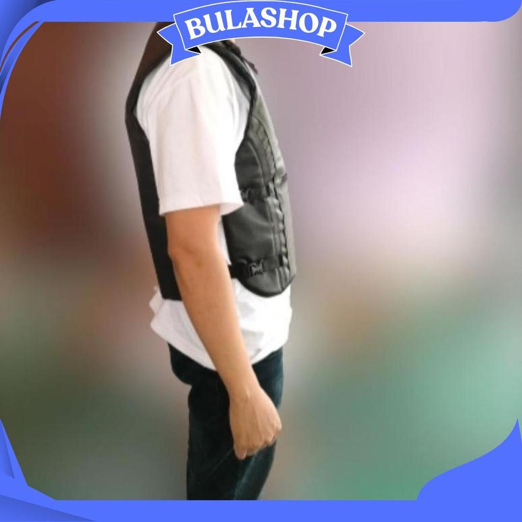 Rompi Motor Pelindung Dada Depan Belakang Ada Saku Resleting Ori